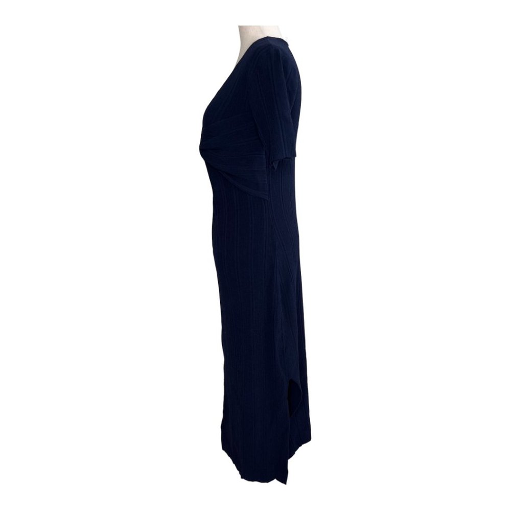 FRAME Twist Front Knit Ribbed Midi Sweater Dress - Picture 4 of 6